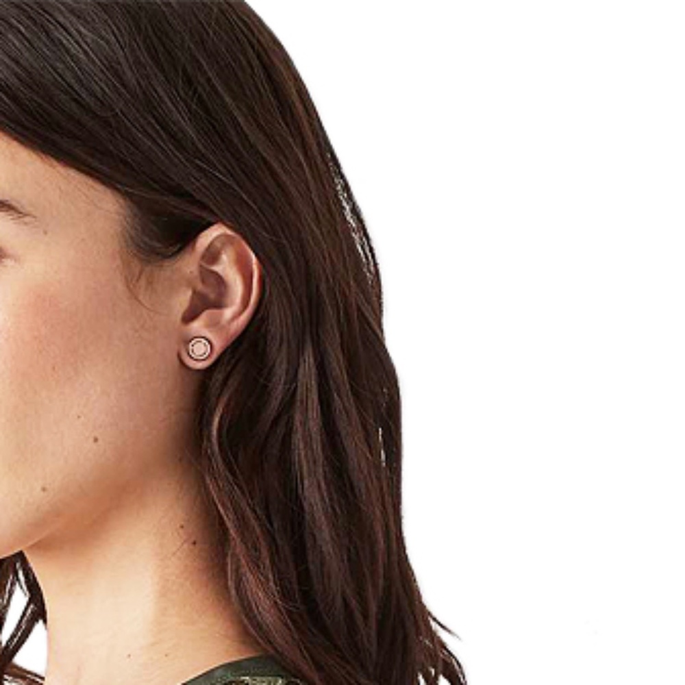 Marc Jacobs Enamel Logo Disc Medallion Studs